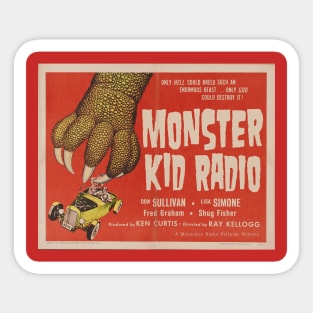 Giant Gila Monster Kid Radio Sticker